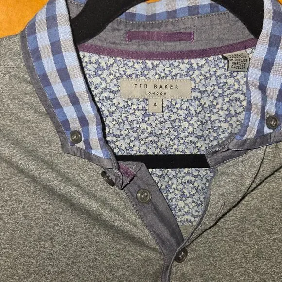 Ted Baker Olive Heather Long Sleeve Polo - Picture 2 of 4